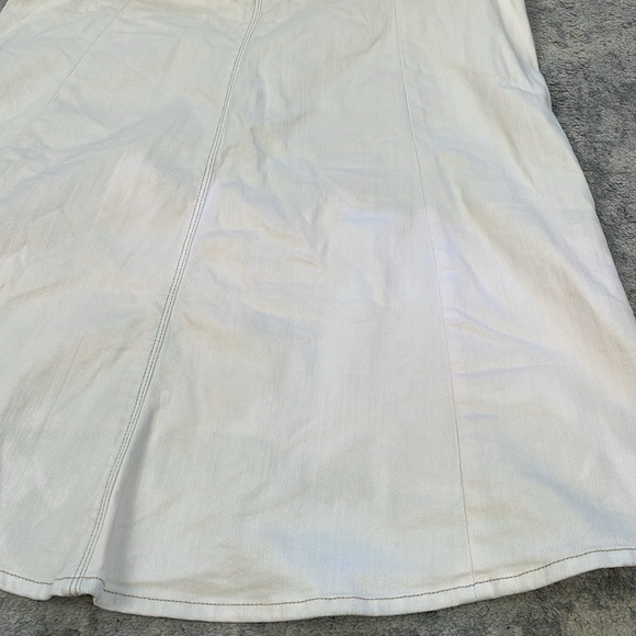 L’Agence Kailani Mermaid Skirt Denim Maxi Macadamia Cream DEFECT Sz 25 - Picture 11 of 13
